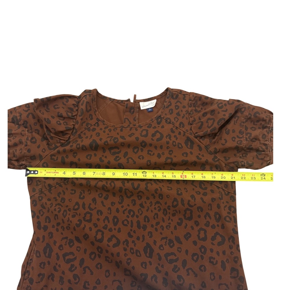Universal Thread Womens Leopard Print Puff Sleeve Mini Dress size 8 - Picture 3 of 9